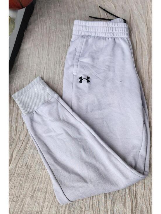 Under Armour Pants - Under Armour White Fleece Joggers Tapered Sweatpants Size Small